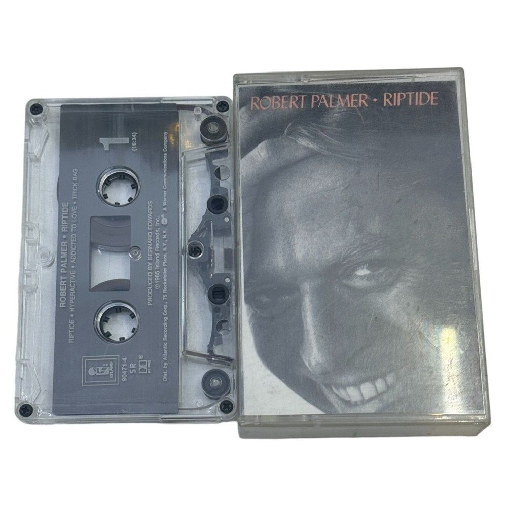 Robert Palmer Riptide Cassette Tape 1985 Island Records 90471-4 Addicted to Love